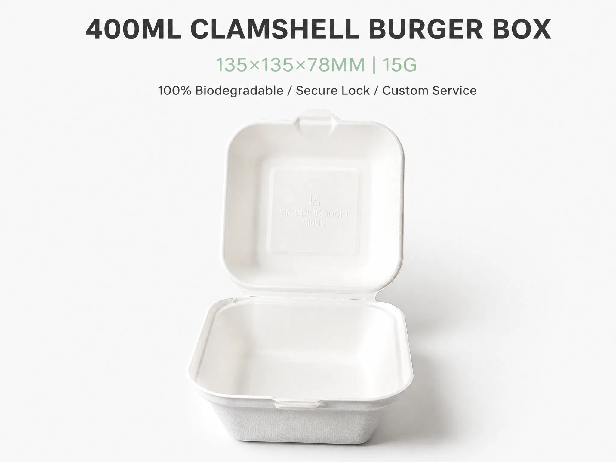 bagasse burger box