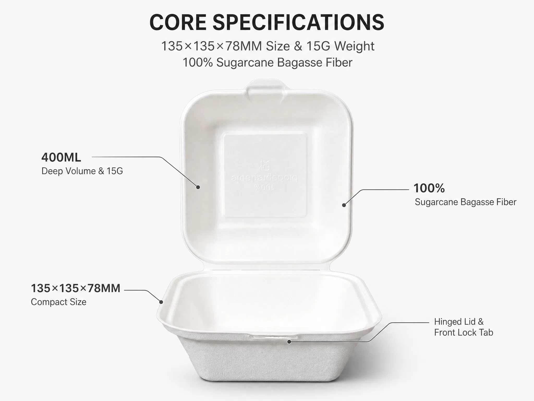 bagasse burger box