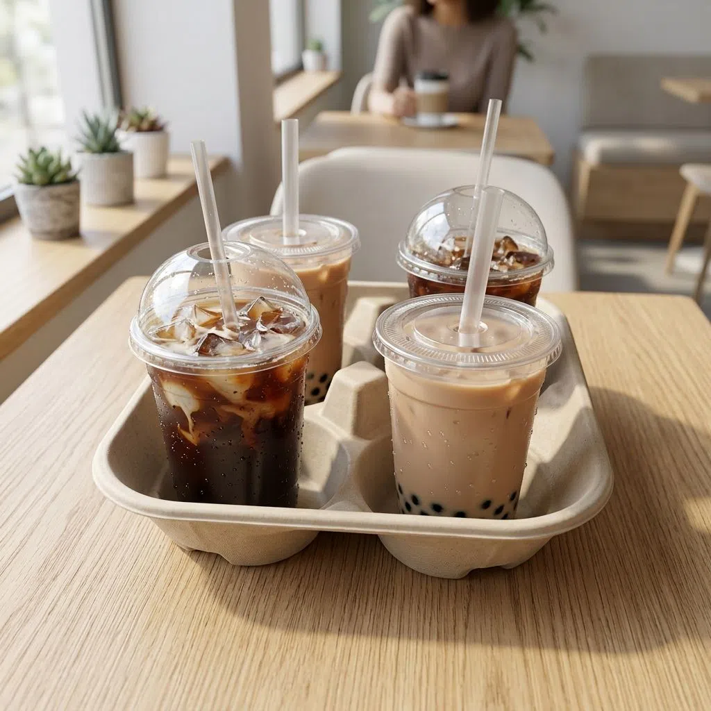 Porte-gobelet en bagasse compostable