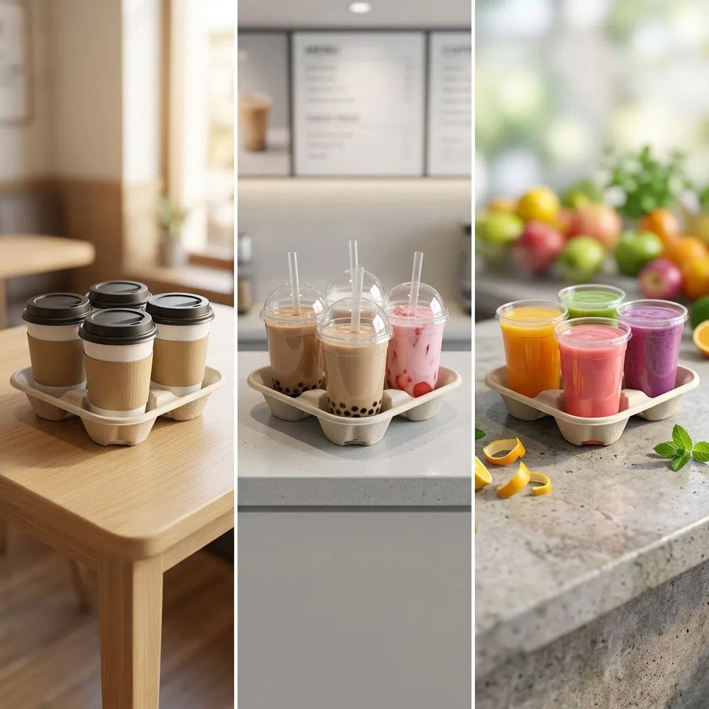Porte-gobelet en bagasse compostable