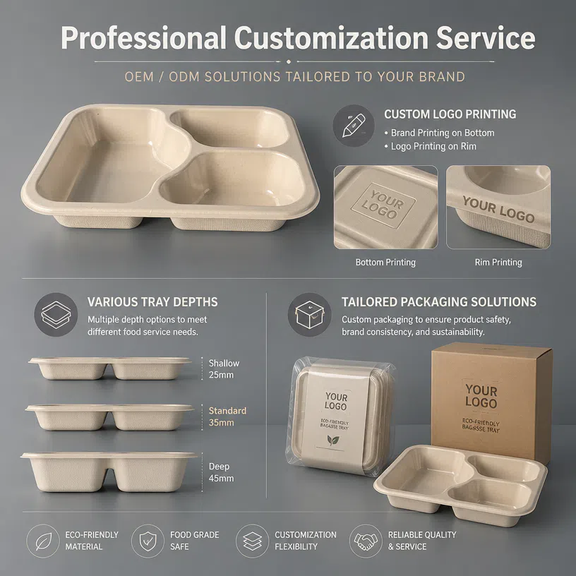 Fluorfreie Bagasse-Schale