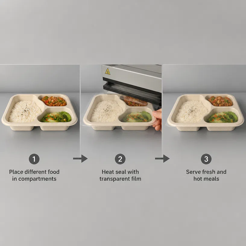 Fluorfreie Bagasse-Schale