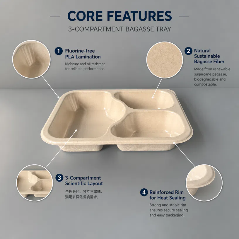 Fluorfreie Bagasse-Schale