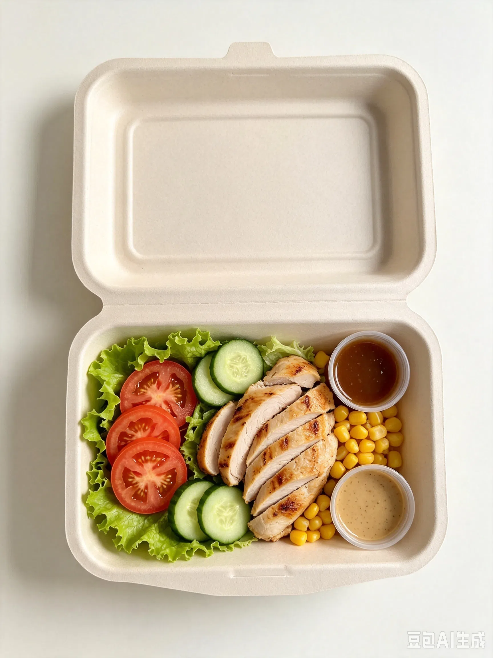 Film Lined Disposable Lunch Box