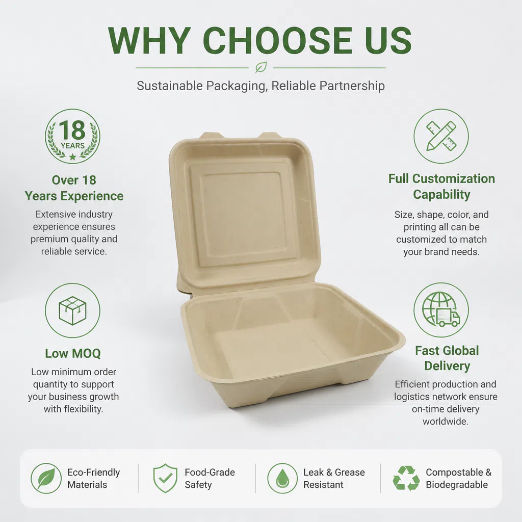 Caja de comida biodegradable