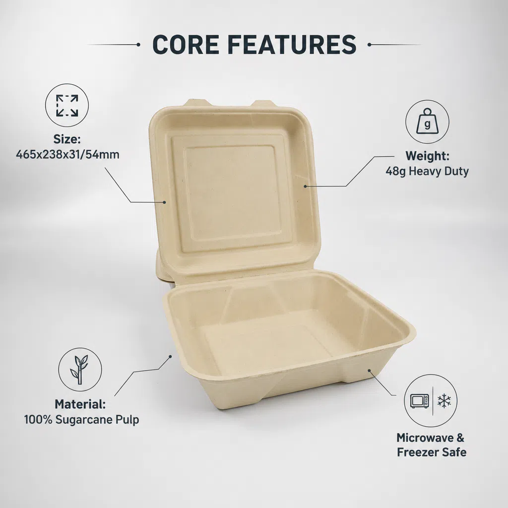 Caja de comida biodegradable